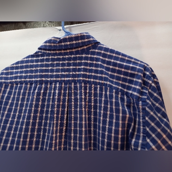 J.Crew Plaid Sunwashed Oxford Tailored Large Blue Business Casual Shirt Office - Picture 2 of 16